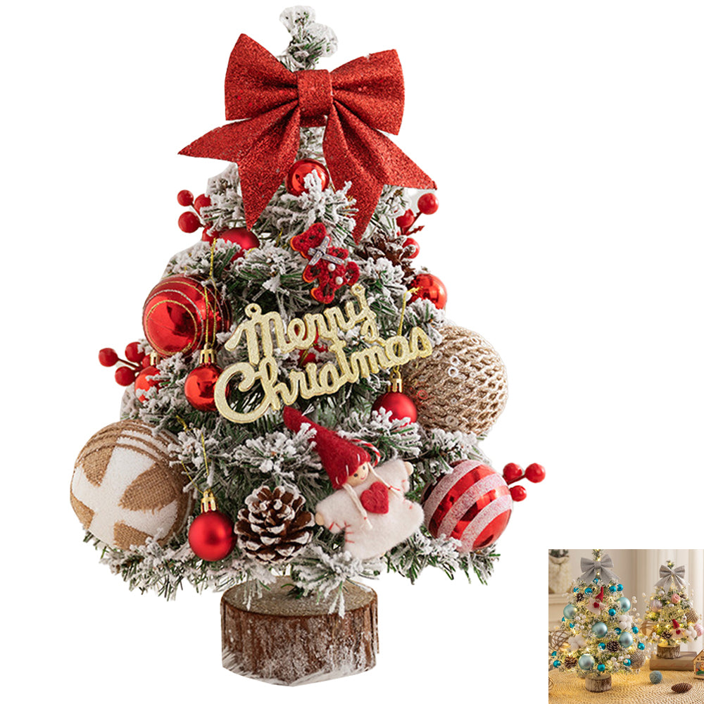 Mini Tabletop Christmas Tree Artificial 45cm/60cm Ornaments Xmas Desktop Decor