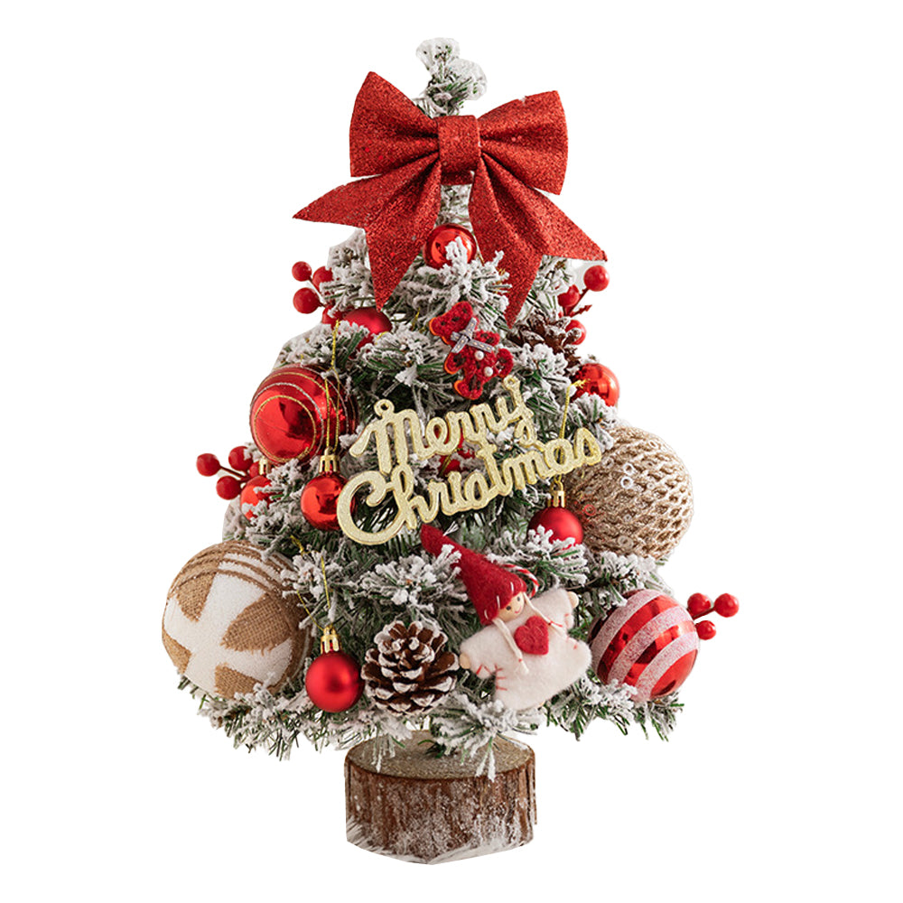 Mini Tabletop Christmas Tree Artificial 45cm/60cm Ornaments Xmas Desktop Decor