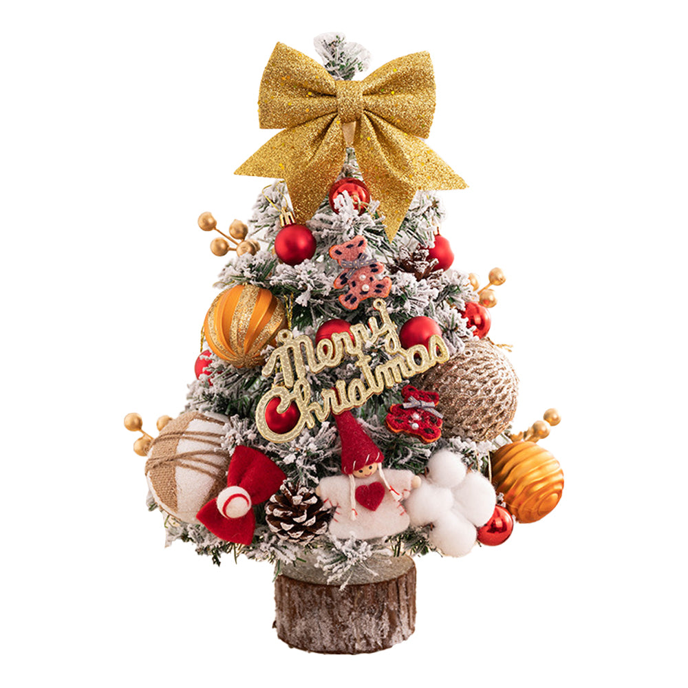 Mini Tabletop Christmas Tree Artificial 45cm/60cm Ornaments Xmas Desktop Decor