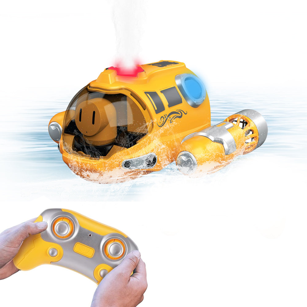 RC Boat Racing Boat 2.4GHz Remote Control Boat for Pools and Lakes with Light Spray for Kids