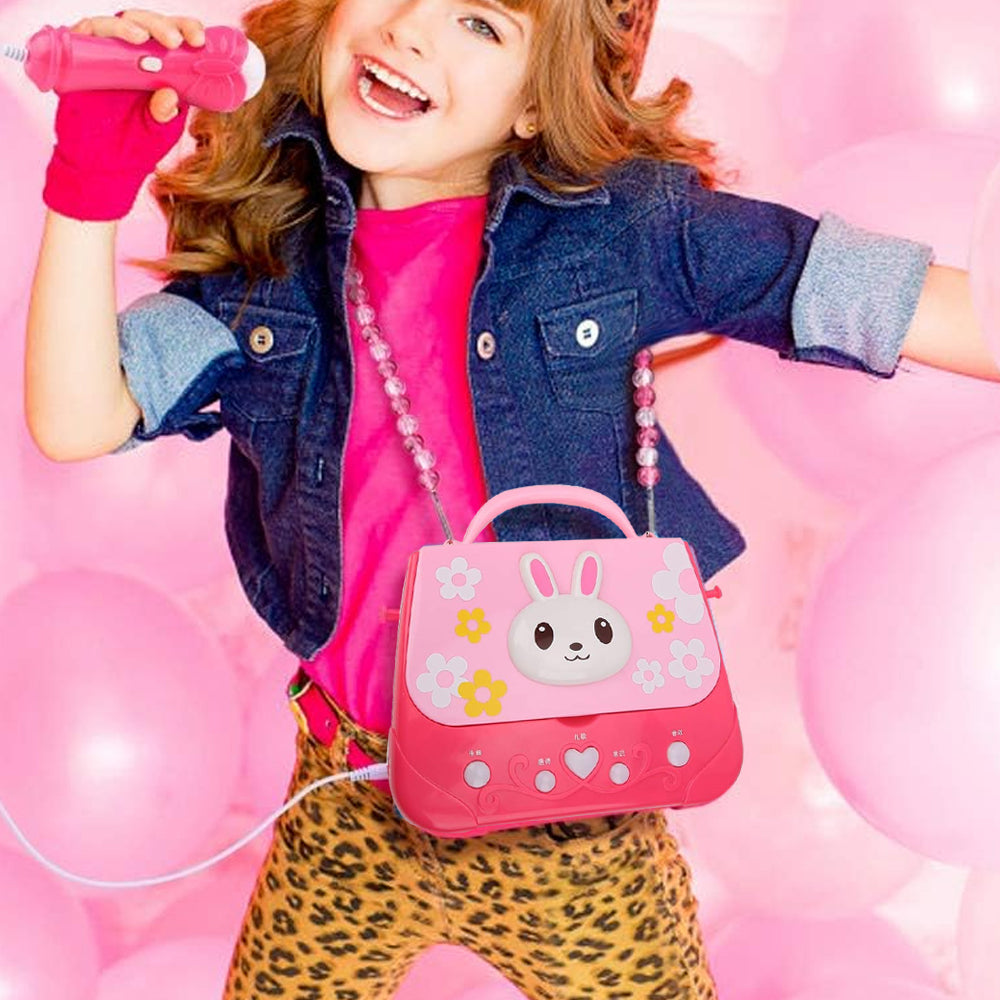 Kids Portable Karaoke Machine Karaoke Player Musical Bag with Microphone