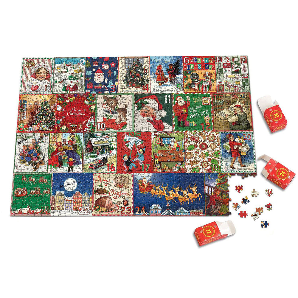 1000Pcs Christmas Advent Calendar Jigsaw Puzzles Gift