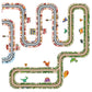 44-Piece DIY Assembling RailCar Set Puzzle Track Car Play Set RailCar Building Toys Educational Toys