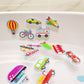 Set of DIY Cartoon Cars Wall Stickers Kids Bath Toys