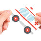Set of DIY Cartoon Cars Wall Stickers Kids Bath Toys