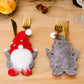 3Pcs Christmas Gnome Tableware Holder Silverware Holders Pockets Set Spoon Fork Bags