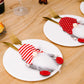 3Pcs Christmas Gnome Tableware Holder Silverware Holders Pockets Set Spoon Fork Bags