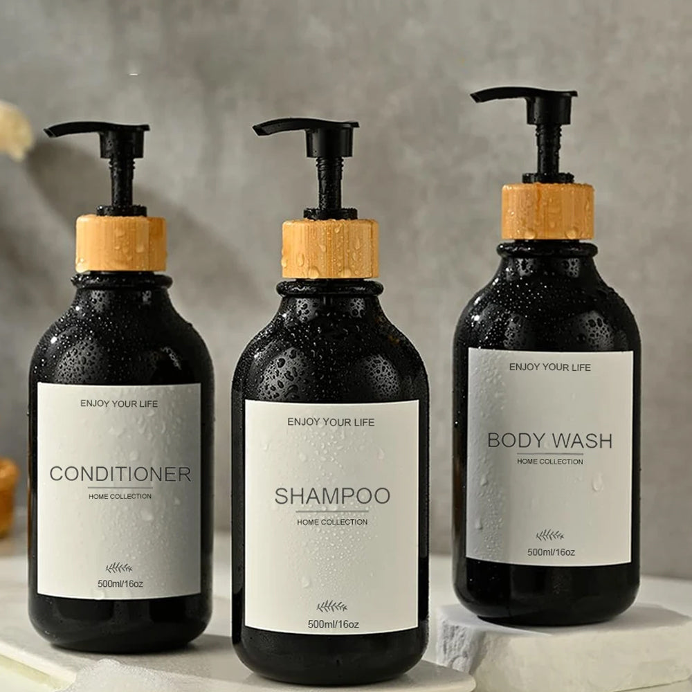 Plastic Empty-Refillable Pump Bottles Lotion Shampoo-Container