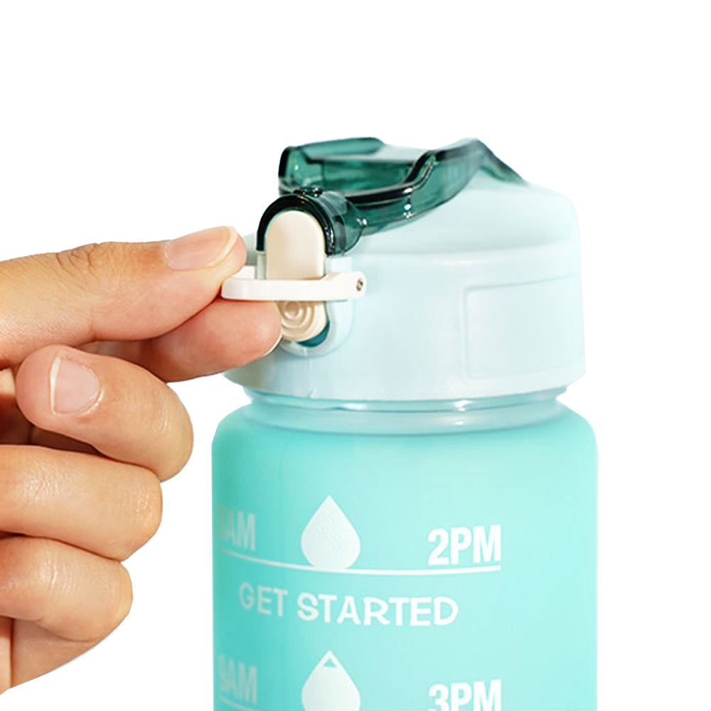 3-Piece Motivational Water Bottles Set with Time Markings