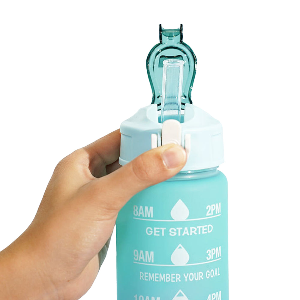 3-Piece Motivational Water Bottles Set with Time Markings