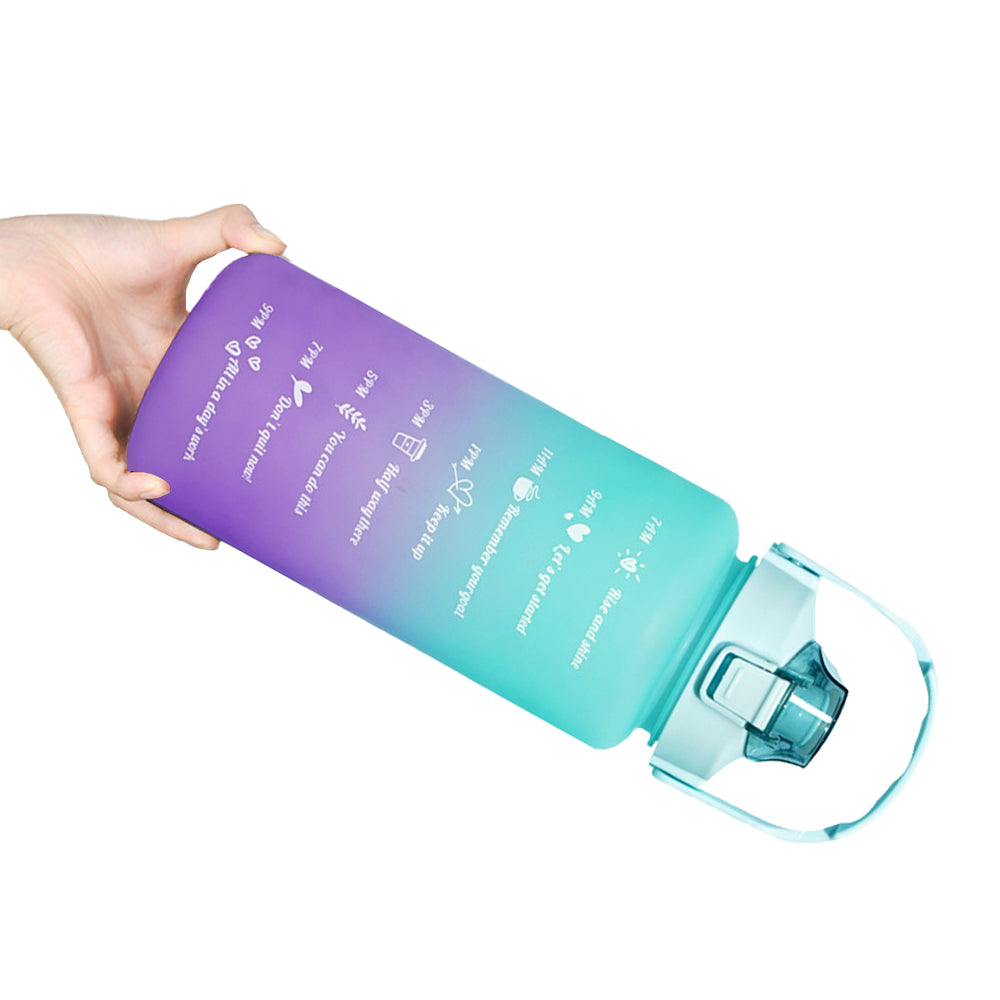 3-Piece Motivational Water Bottles Set with Time Markings