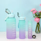 3-Piece Motivational Water Bottles Set with Time Markings