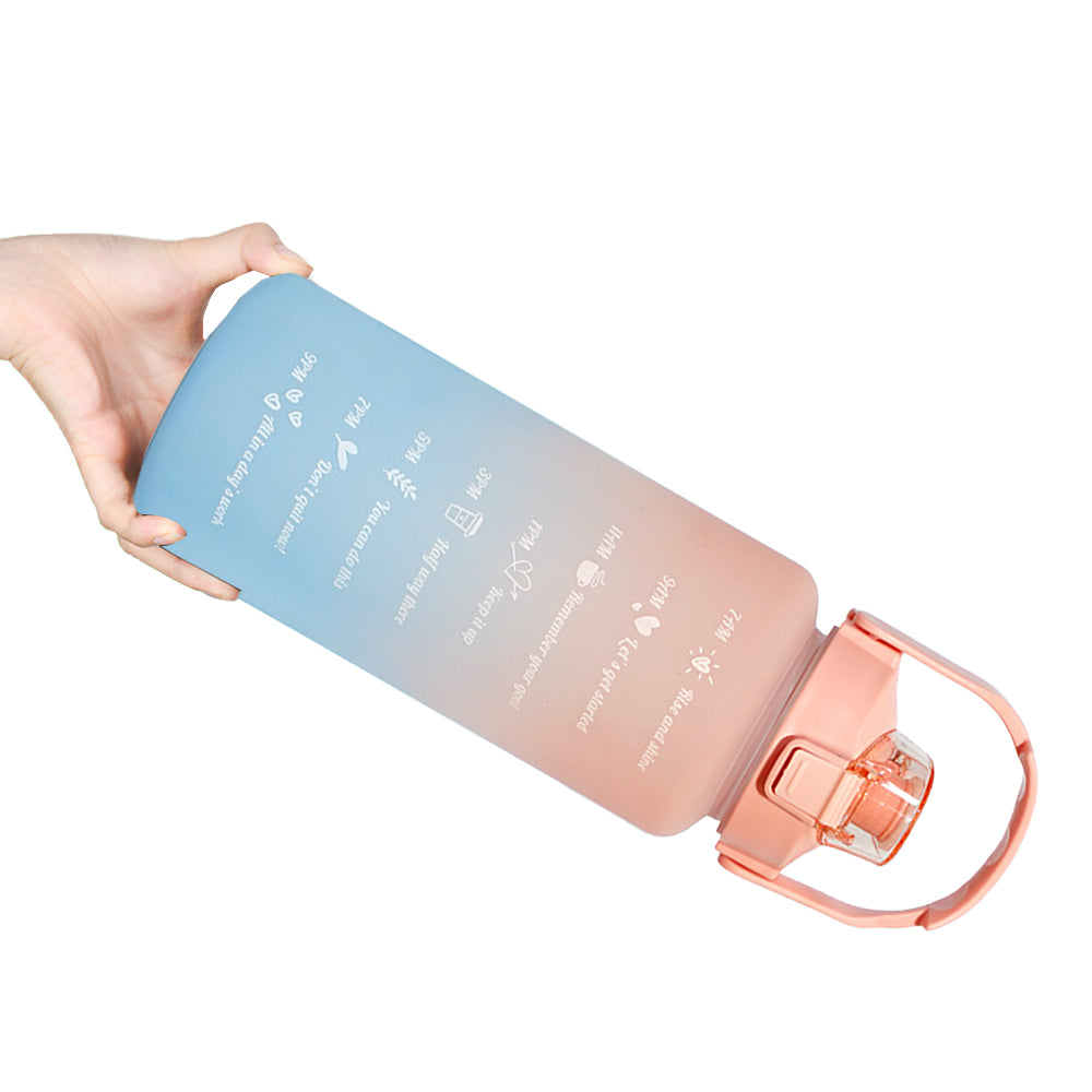 3-Piece Motivational Water Bottles Set with Time Markings