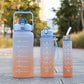 3-Piece Motivational Water Bottles Set with Time Markings