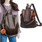Women PU Leather Anti-theft Travel Backpack