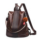 Women PU Leather Anti-theft Travel Backpack