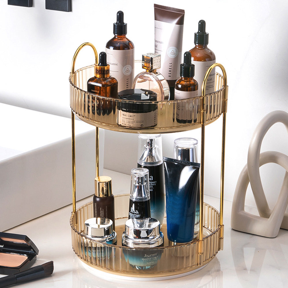 360 Degrees Rotating Makeup Organizer Cosmetics Storage Spinning Holder Rack