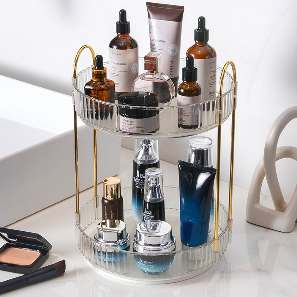 360 Degrees Rotating Makeup Organizer Cosmetics Storage Spinning Holder Rack