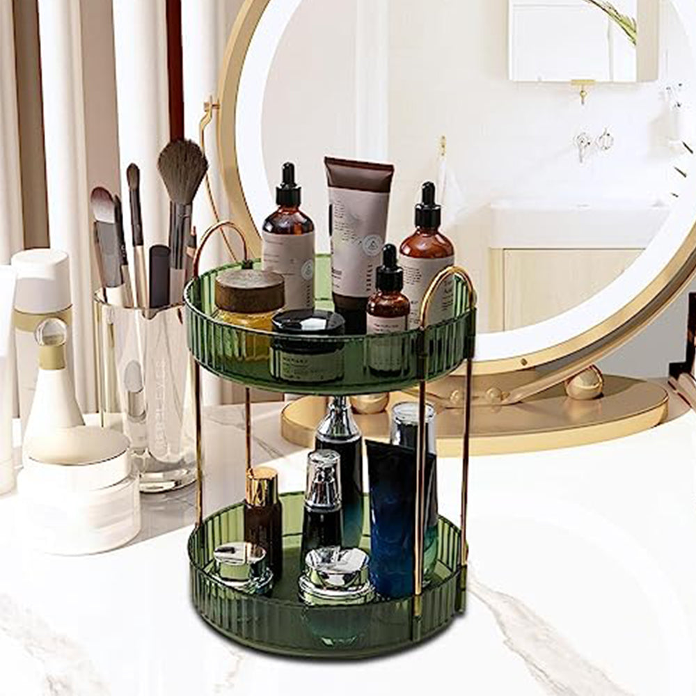 360 Degrees Rotating Makeup Organizer Cosmetics Storage Spinning Holder Rack
