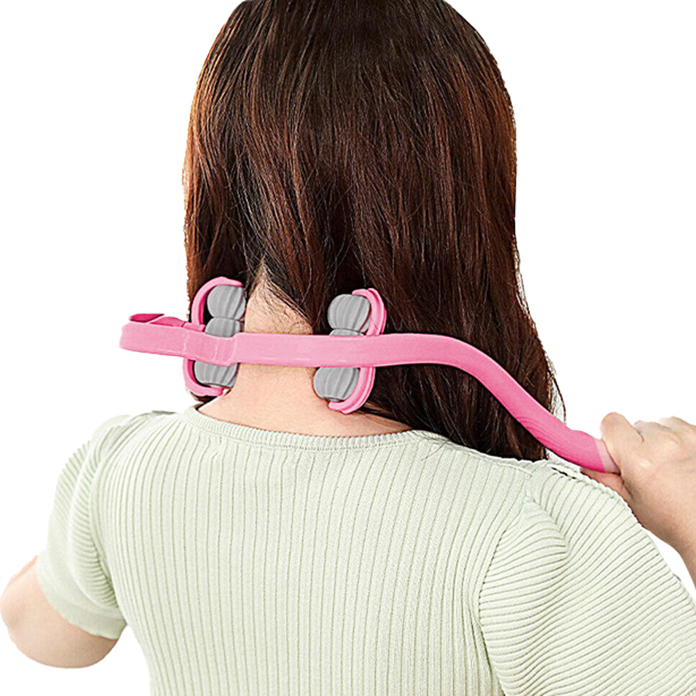 6-Roller Hand Neck Shoulder Massager Handheld Massager