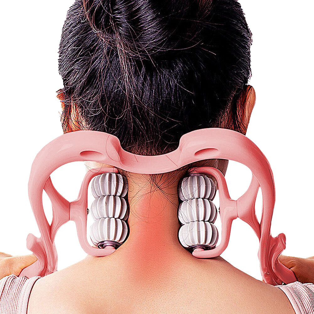 6-Roller Hand Neck Shoulder Massager Handheld Massager
