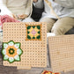 Crochet Blocking Board with 8 Rod Pins for Knitting and Crocheting