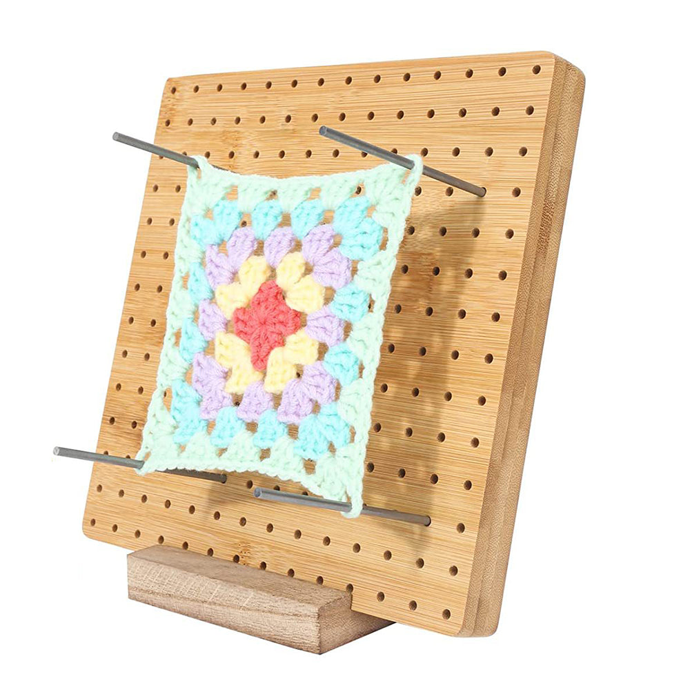 Crochet Blocking Board with 8 Rod Pins for Knitting and Crocheting
