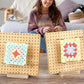 Crochet Blocking Board with 8 Rod Pins for Knitting and Crocheting