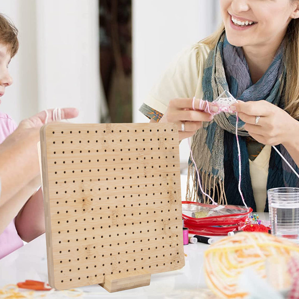 Crochet Blocking Board with 8 Rod Pins for Knitting and Crocheting