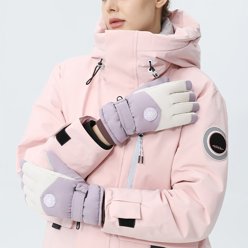 Warm Plush Touch Screen Winter Ski Gloves Snow Gloves Riding Gloves-For Women