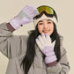 Warm Plush Touch Screen Winter Ski Gloves Snow Gloves Riding Gloves-For Women