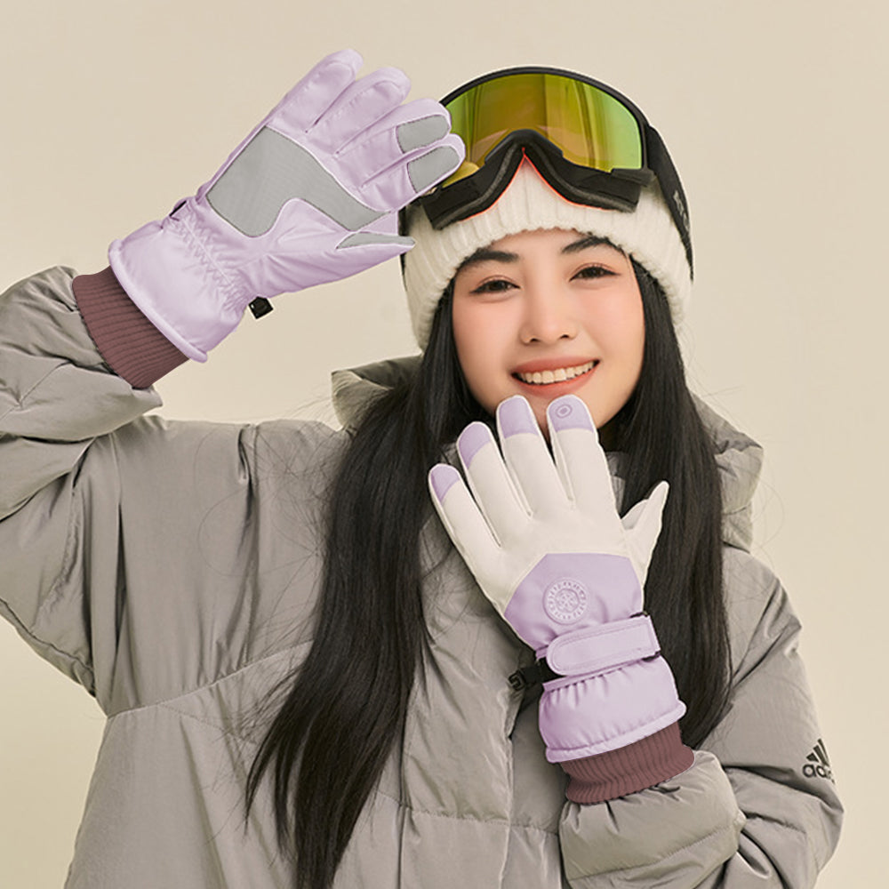 Warm Plush Touch Screen Winter Ski Gloves Snow Gloves Riding Gloves-For Women