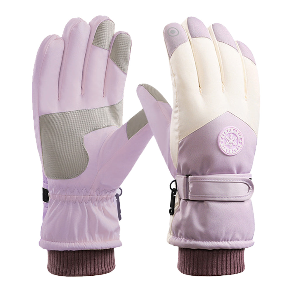 Warm Plush Touch Screen Winter Ski Gloves Snow Gloves Riding Gloves-For Women