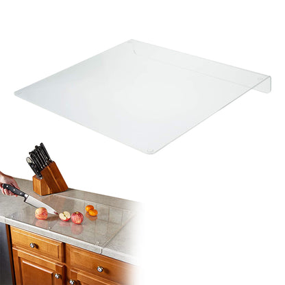 Clear Acrylic Anti-Slip Cutting Board with Edge for Kitchen Counter