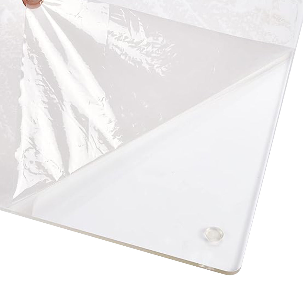 Clear Acrylic Anti-Slip Cutting Board with Edge for Kitchen Counter