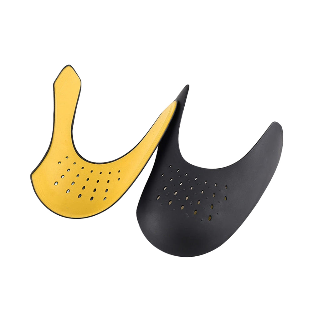 2 Pairs Wrinkle-Resistant Shoe Shield Shoes Crease Protec-Black and Yellow