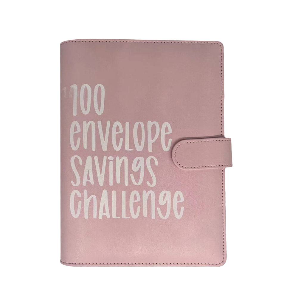 100 Envelope Challenge Binder Budget Planner Savings Book with 104 Card Slots