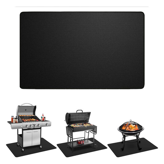 165x99cm Under BBQ Grill Mat Fireproof Fire Pit Mat Fireplace Mat Patio Protector Mat