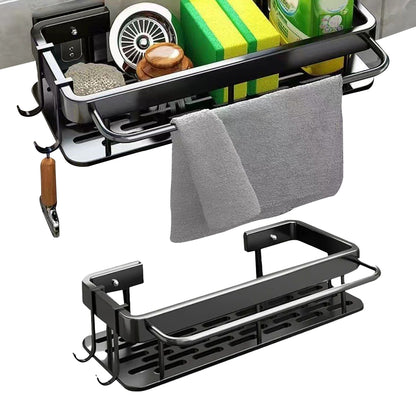 Wall Mounted Sink Drain Rack Bathroom Washing Rack Utensil Storage Rack