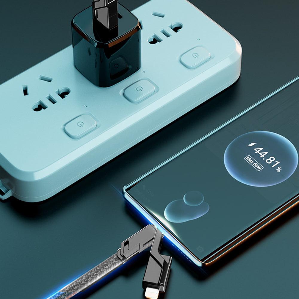 4-in-1 USB Cable Lightning Cable Charger Cord