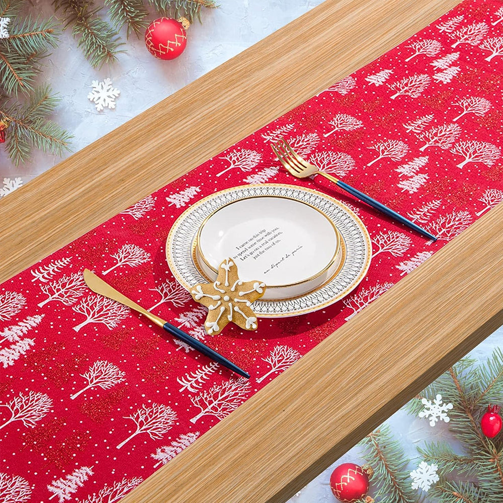 Christmas Table Runner Xmas Decor Cloth Cover