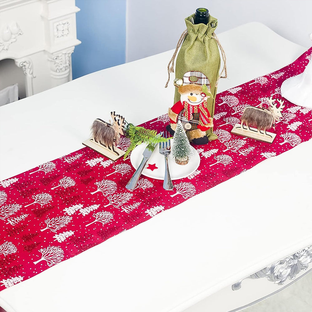 Christmas Table Runner Xmas Decor Cloth Cover