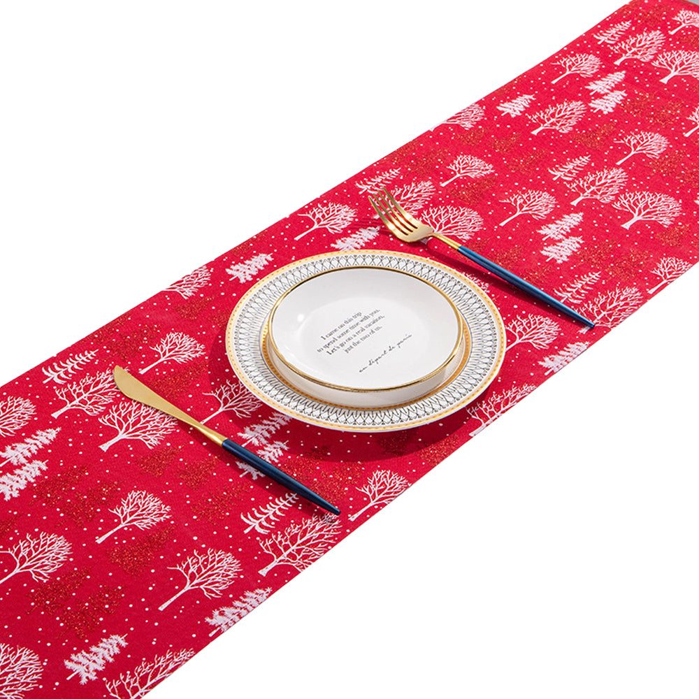 Christmas Table Runner Xmas Decor Cloth Cover