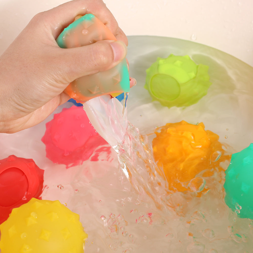 16Pcs Reusable Quick Fill Water Balloons Bombs Water Fight Toy for Kids Adults-Raised Points Ball