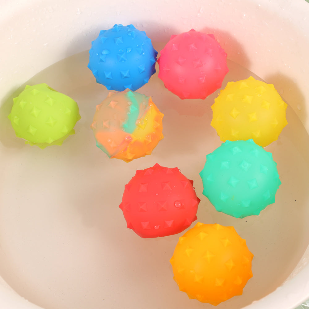 16Pcs Reusable Quick Fill Water Balloons Bombs Water Fight Toy for Kids Adults-Raised Points Ball