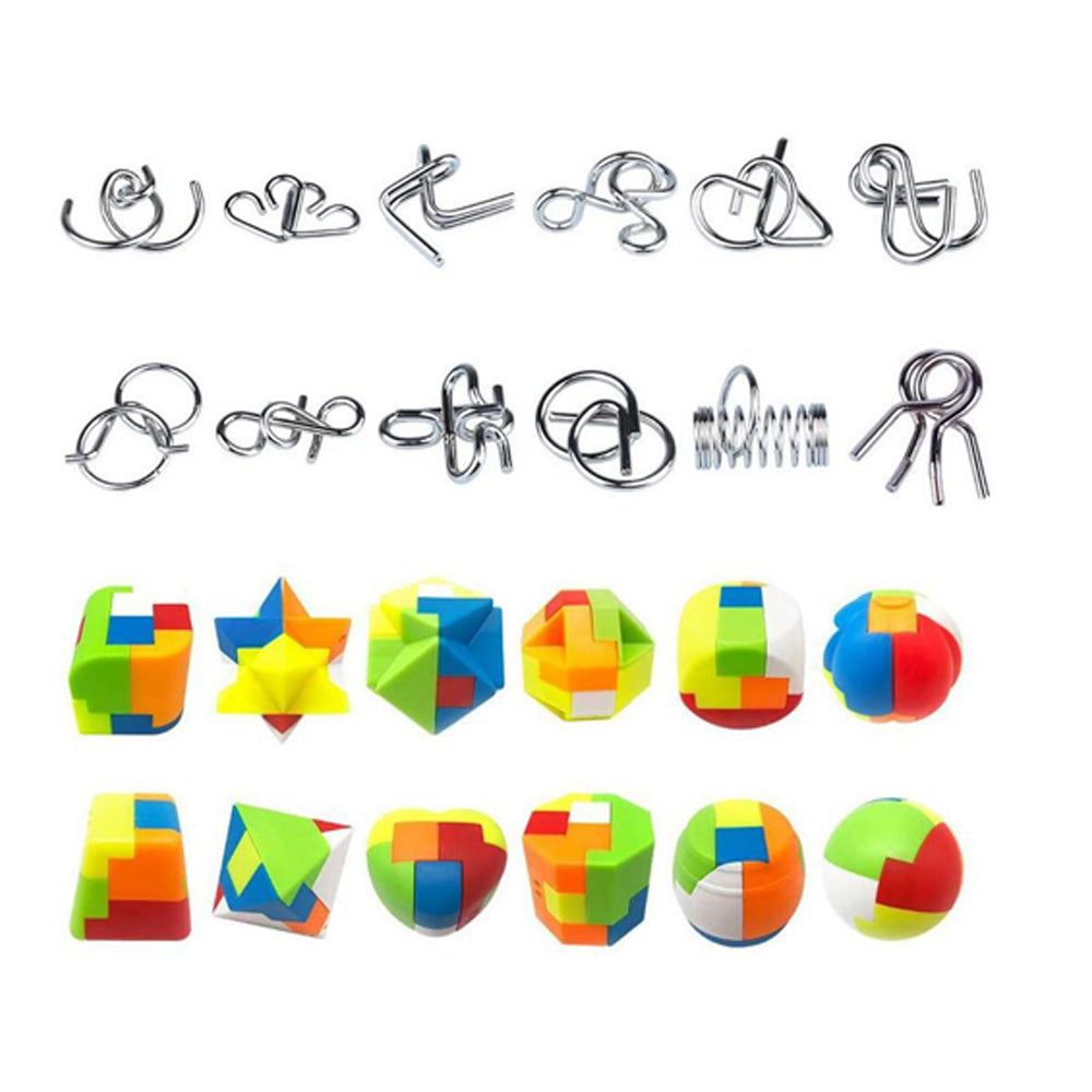 Brain Teaser Puzzles Toys Christmas Countdown Calendar Gift Box for Kids-Cubes