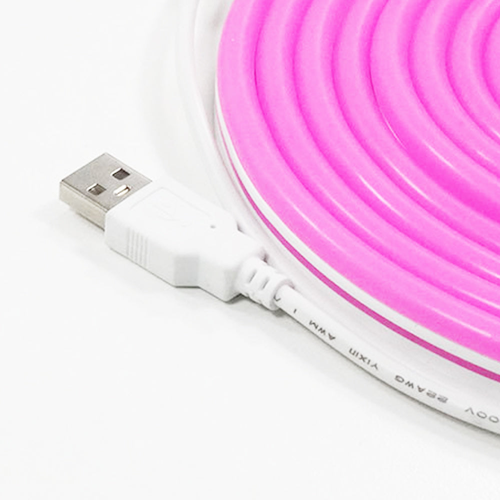 3M LED Strip Neon Flex Rope Light Water Resistant DC 5V Outdoor Lighting