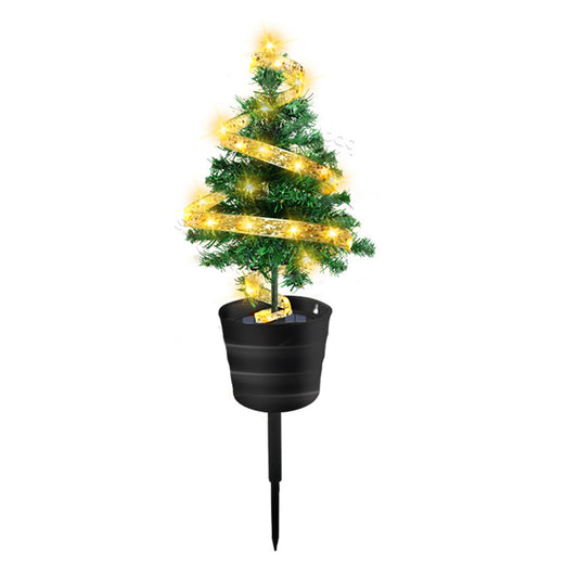 Solar Christmas Tree Light Garden Stakes Lights Tabletop Christmas Decor