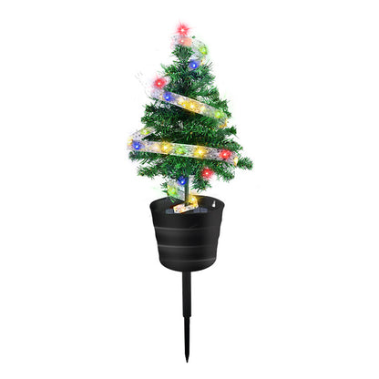 Solar Christmas Tree Light Garden Stakes Lights Tabletop Christmas Decor