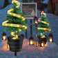 Solar Christmas Tree Light Garden Stakes Lights Tabletop Christmas Decor